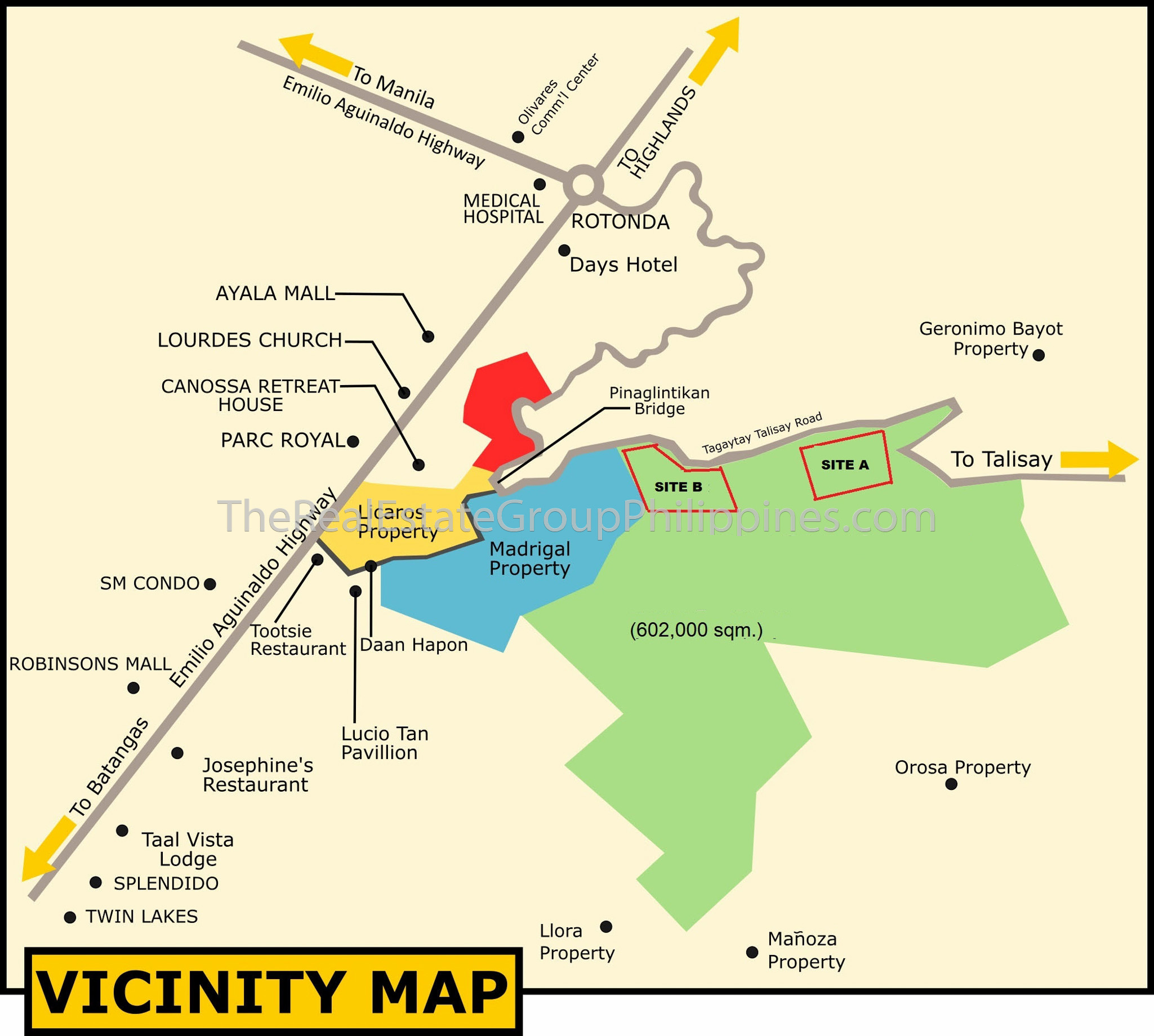 60 Hectares Vacant Lot Land For Sale Tagaytay Vicinity Map 